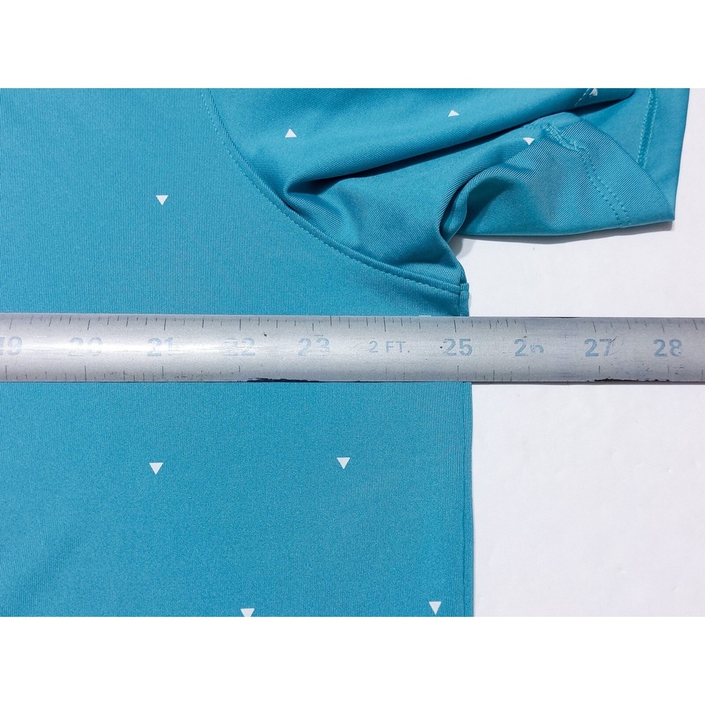 NIKE Golf Performance Polo Shirt BQ6856 Teal Blue Triangles All Over XL - Picture 3 of 9